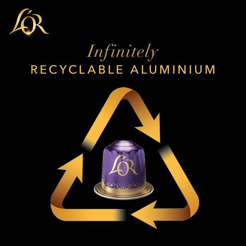 L'OR Coffee Pods, 10 Count DECAF Medium Roast, Single-Serve Aluminum Coffee Capsules Compatible with the L'OR BARISTA System, 10 Count (Pack of 1)