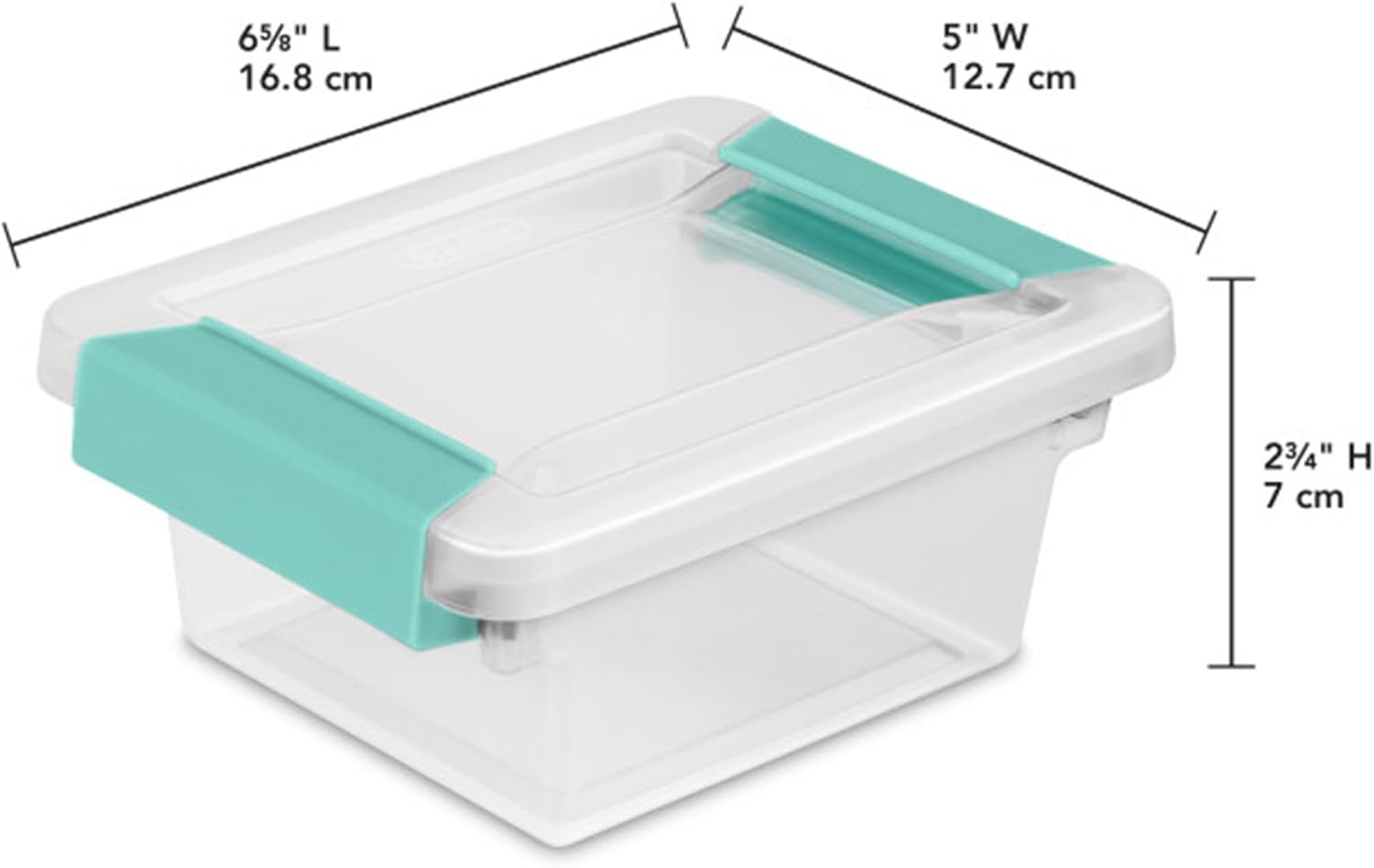 Sterilite 24-Pack Clip Box | Stackable Clear Plastic Storage Bins with Latching Lids - Ideal for Arts, Crafts, and Office Organization