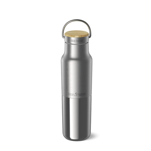 Klean Kanteen Rise Reflect Insulated Water Bottle - Reusable Water Bottle for Quick Hydration - Vacuum Insulation - Dishwasher-Safe - Bamboo Cap - Stainless Steel - 12 oz