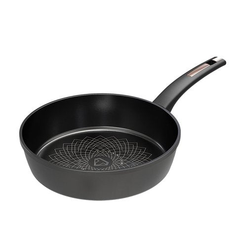 TAYAMA Ultra Titanium Non-Stick Deep (30 cm) Fry Pan, 11.8", Black