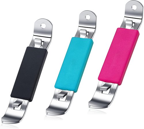 HANCELANT Magnetic Bottle Openers - Classic Stainless Steel Can Tapper Set | 3 Pieces in Black, Blue, Fuchsia