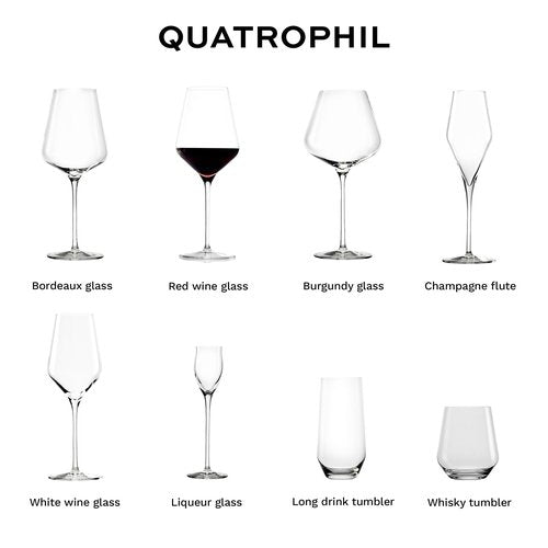 Stölzle Lausitz Red Wine Glasses Quatrophil Set of 4, 19 1/4 oz – Wine Glasses Ideal for Red Wine – Elegant Crystal Glass Goblet for Maximum Aroma – Dishwasher & Shock Resistant
