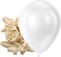 Bezente Pearl White Latex Balloons - 150 Pack of 5-Inch Matte Ivory Helium Party Decorations