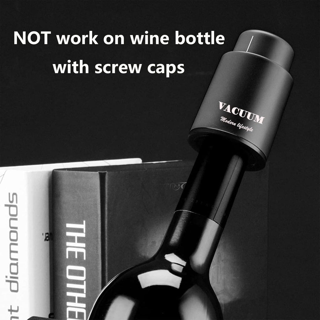 [2 PACK] Wine Bottle Stoppers,Real Vacuum Stoppers,Reusable Wine Preserver,Wine Corks Keep Fresh,Best Christmas and Birthday Gifts for Wine Lovers.
