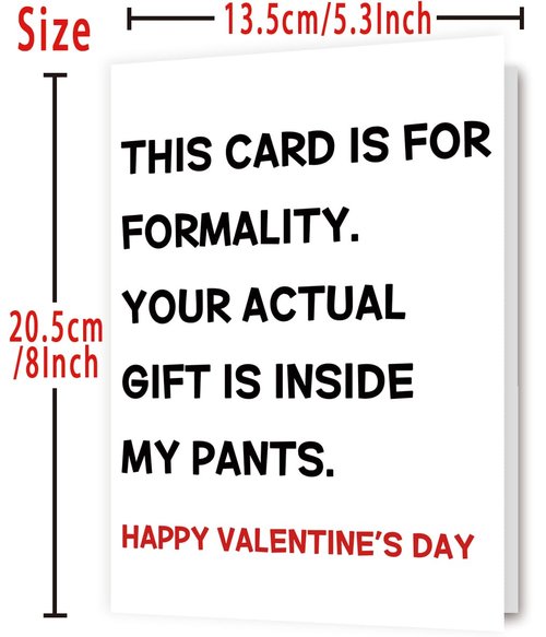 YiKaLus Naughty Valentine's Day Card for Her,Funny Valentines Day Card for Girlfriend,Sexy Anniversary Card for Wife