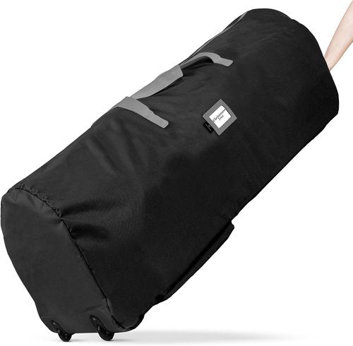 Handy Laundry - Rolling Tree Storage Bag | Zippered Bag for 7.5-Foot Christmas Tree - Easy Transport with Carry Handles and Wheels - Protects Against Dust, Insects, and Moisture (Black)