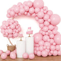RUBFAC Pink Balloons - 129-Piece Set in Light Pastel Pink for Birthday, Baby Shower, and Wedding Decor