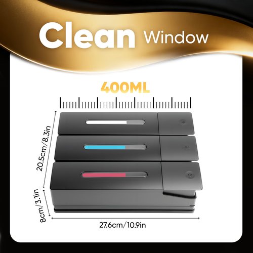 3-Chamber Shampoo, Conditioner & Body Wash Dispenser, Wall-Mounted Shower Soap Dispenser, 1200 ML (3×400 ML) Capacity, No-Drill or Screw Install, Refillable Clear-Window Bottles for Bathrooms & Hotels