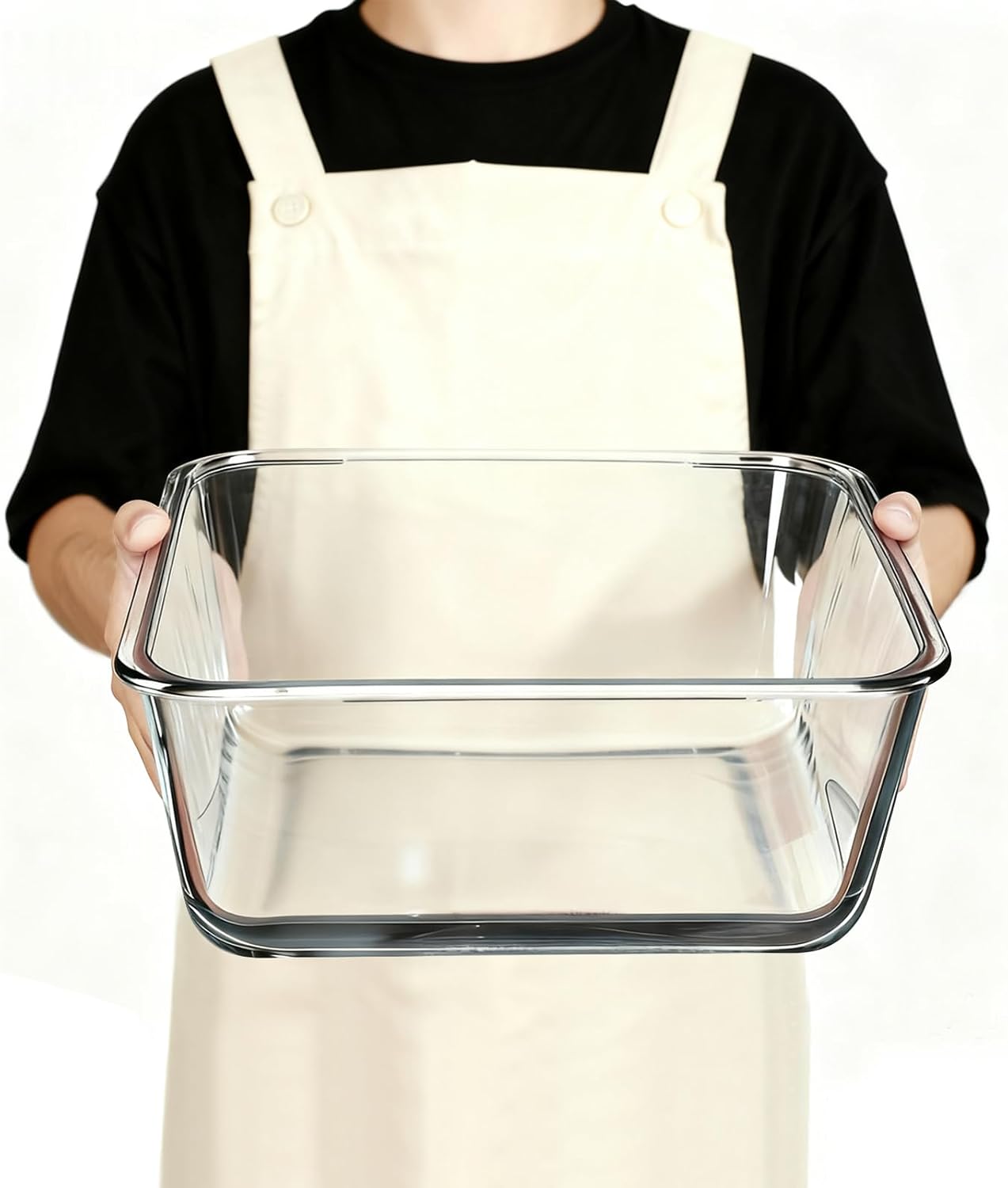 Skiennix Extra Large Glass Storage Containers - 220oz Borosilicate with Airtight Lid | Freezer to Oven Safe