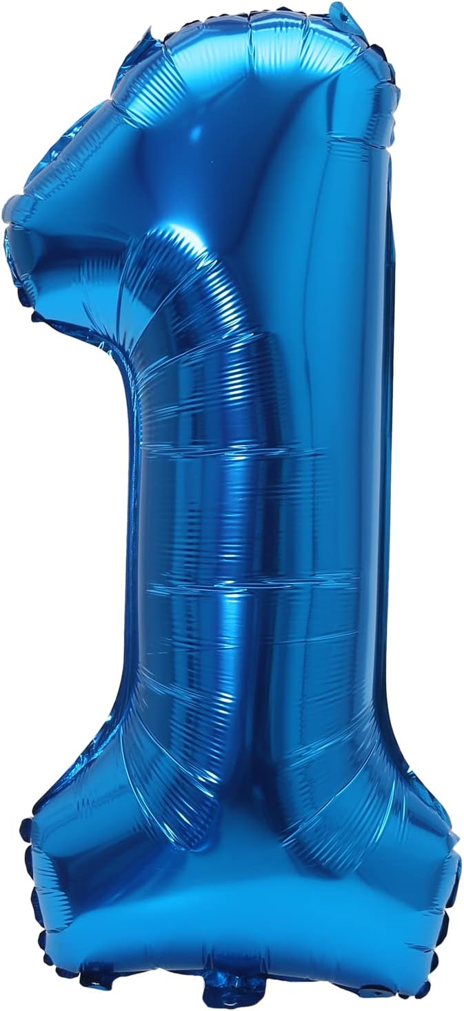 YPSelected 32-Inch Blue Helium Number Balloon - Perfect for Birthday & Wedding Celebrations (0-9)