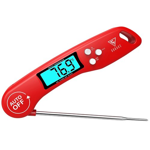 DOQAUS Instant Read Digital Meat Thermometer - Backlit & Auto-Rotating Display, 4.6” Probe for Perfect BBQ & Cooking