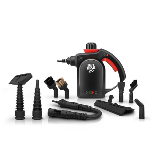 Dirt Devil 7-in-1 Handheld Steamer, Pressurized Steam Cleaner for Home Use, XL Water Tank, Includes Specialized Cleaning Tools, Portable Steam Cleaner for Bathroom, Clothes, Furniture and More