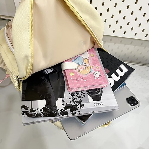 YWOIHL Kawaii Ita Bag Backpack for Girls 6-8, Cute School Backpack for Kids, Aesthetics Y2K Bookbag - Black