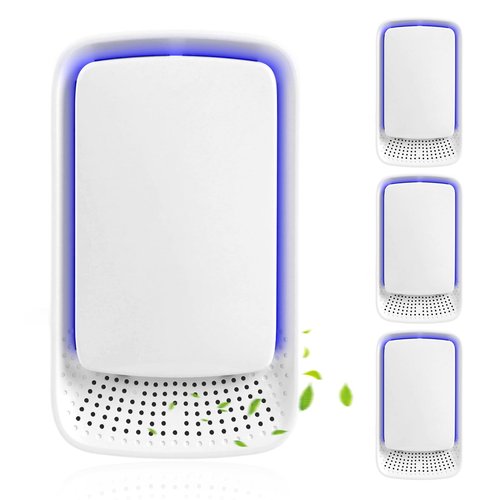 KLVEU 4Pack Plug In Air Ionizers for Home,Negative Ion Air Purifier -Plug In Air Freshener for Home, Office, Bathroom and Living Room,Portable Ion Air Purifiers Odor,Pets Smell (4)