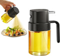 YARRAMATE Mini Oil Sprayer - 6.8 OZ Premium Food-Grade Olive Oil Spray Bottle for Cooking | Portable Kitchen Mister (Black)