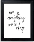 Pigort Funny Bathroom Sign - Black and White Wall Art Decor | 8x10 Inch Toilet Quote for Guest Room