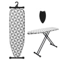 UFETGYG Ironing Board with Silicone Iron Rest pad,Extra Thick Cover,14x54 Compact and Space Saver Iron Board, Height Adjustable,Stable Structure, Easy to Fold, Gray and White