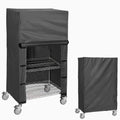 ZYSUOR Shelf & Shelving Dustproof Cover – Heavy Duty Wire Rack Storage Cover, Fits 60" W x 24" D x 72" H, Nylon Buckles & Hook-and-Loop Closure (Black, No Shelves)