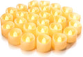 Homemory Flameless LED Tea Light Candles - 24-Pack Battery Operated | 200+ Hour Long-Lasting Decor for Weddings, Holidays & Events