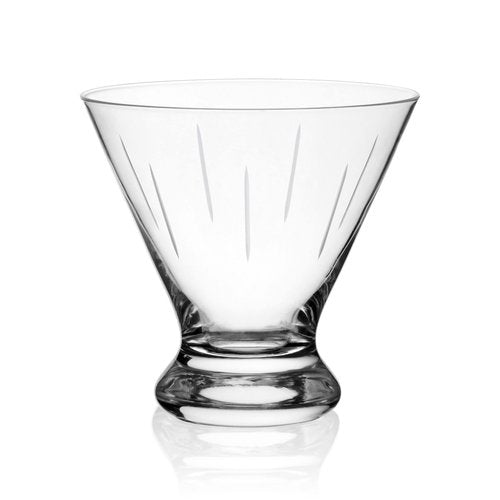Mikasa Cheers Set of 4 Stemless Martini Glass, 8-Ounce, Clear