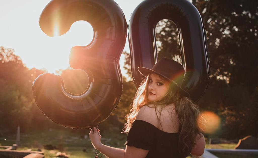 Number 0 Balloons - 40 Inch Black Number Balloons for Birthday, Wedding & Baby Shower Decorations