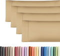 Skiennix Body Pillowcases Set of 4 | Soft & Breathable 20x54 Long Pillow Covers - Machine Washable, Fade-Free (Heathered Tan)