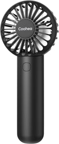 Skiennix Mini Handheld Fan - USB Rechargeable, 3-Speed Portable Design for Travel & Makeup - Black
