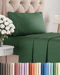 Comfy Twin Size 3-Piece Sheet Set by [Brand Name] | Breathable Cooling Bed Sheets - Luxury Hotel Quality - Deep Pockets, Soft & Wrinkle-Free - Emerald Green
