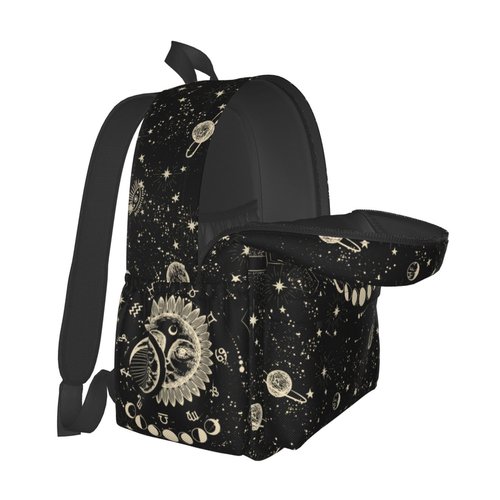 Droerfes Moon And Sun Backpack School Bag Lightweight Bookbag Laptop Travel Daypack For Kids Girls Boys Teens