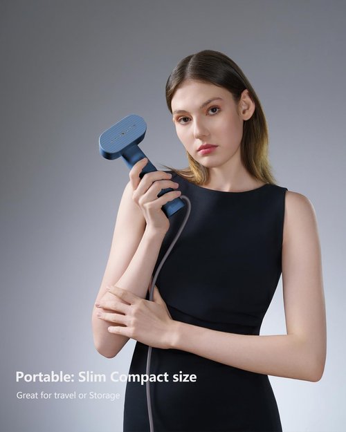 G6 Pro Smart Handheld Steamer - Lightweight & Compact Wrinkle Remover | Global Voltage (100-240V), Auto Shut-Off, Blue