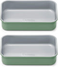 Caraway Nonstick Baking Pan Duo - 9” x 6.5” Deep Ceramic Pan, Non-Toxic & PTFE Free - Sage Color