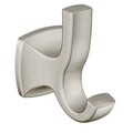 Moen Voss Brushed Nickel Bathroom Double Robe Hook, Wall Mounted Metal Hanger for Towels, YB5103BN