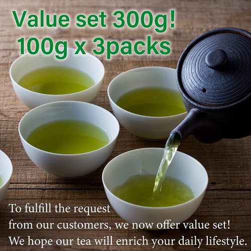 Premium Fukamushi Sencha Green Tea Loose Leaf from JAPAN | Japanese Tea KIMIKURA | IORI by KIMIKURA (300g/10.5oz (100g x 3packs))