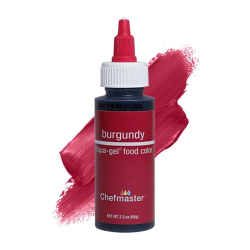 Chefmaster Burgundy Liqua-Gel® Food Coloring - Vibrant, Fade-Resistant Dye for Icing & Fondant | 2.3 oz