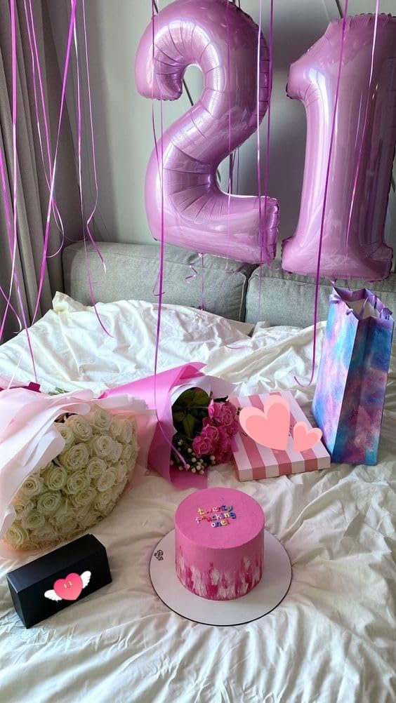 Pearl Pink 40-Inch Number Balloons by [Brand Name] - Perfect for Birthdays, Anniversaries & Proposals