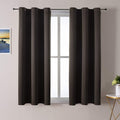 ChrisDowa Blackout Curtains - Thermal Insulated Room Darkening Panels for Bedroom & Living Room (Brown, 42W x 63L)