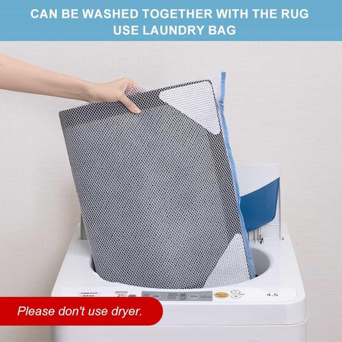 FuKuEn Rug-Gripper, Anti Slip Rug Grippers for Carpet, Upgraded Area Rug Pad Grippers Extra Sticky on Tile, Non-Slip Rug Pads Stopper for Hardwood Floor Washable Rug Tape Stickers 12x12cm 4 Pieces