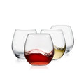 OUWO Stemless Wine Glasses Set of 4, 15oz Red & White Wine Glasses for Daily Use, Wedding, Birthdays, Housewarming Gift, Hosting, Home Bar, Evening Party(Clear)