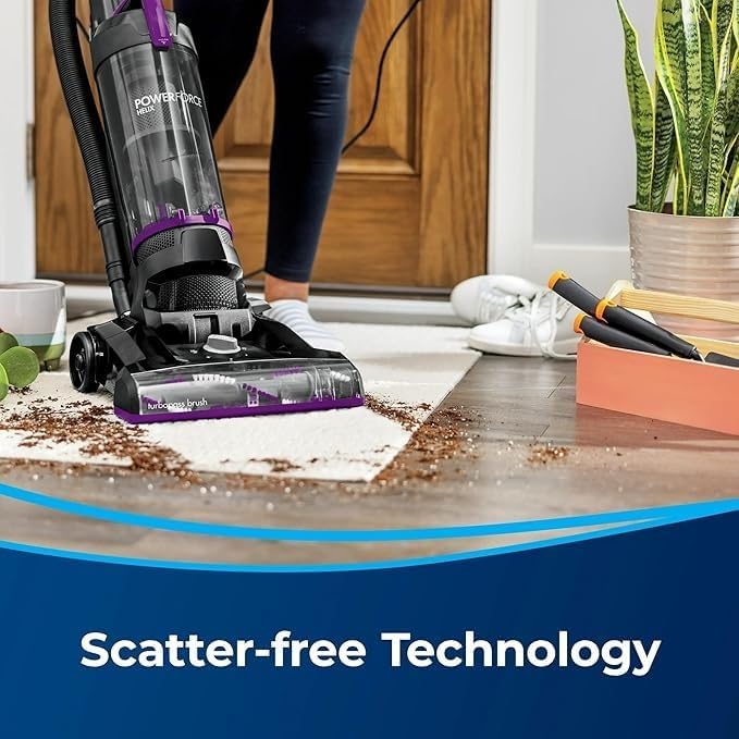 Power Force | Helix Bagless Upright Vacuum - Powerful Suction for Pet Hair & Carpets, 23ft Cord, 5 Height Settings, Violet
