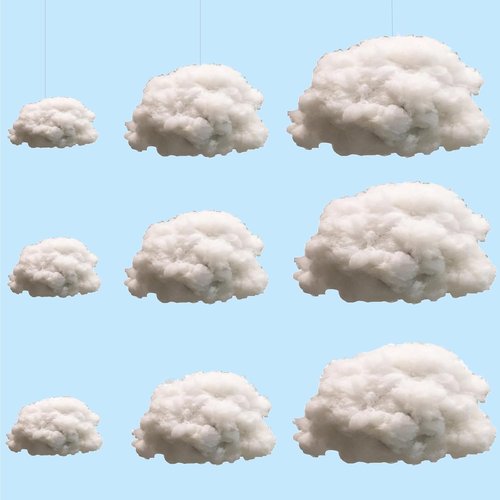 9Pcs Artificial Cloud Props - 3D Decorative Fake Clouds for Room Ceiling & Party Decor