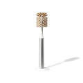 Curio Home Goods Ionic Bottle Brush, Magnetized to Stand Upright, Stainless Steel with Replaceable Head, Silver