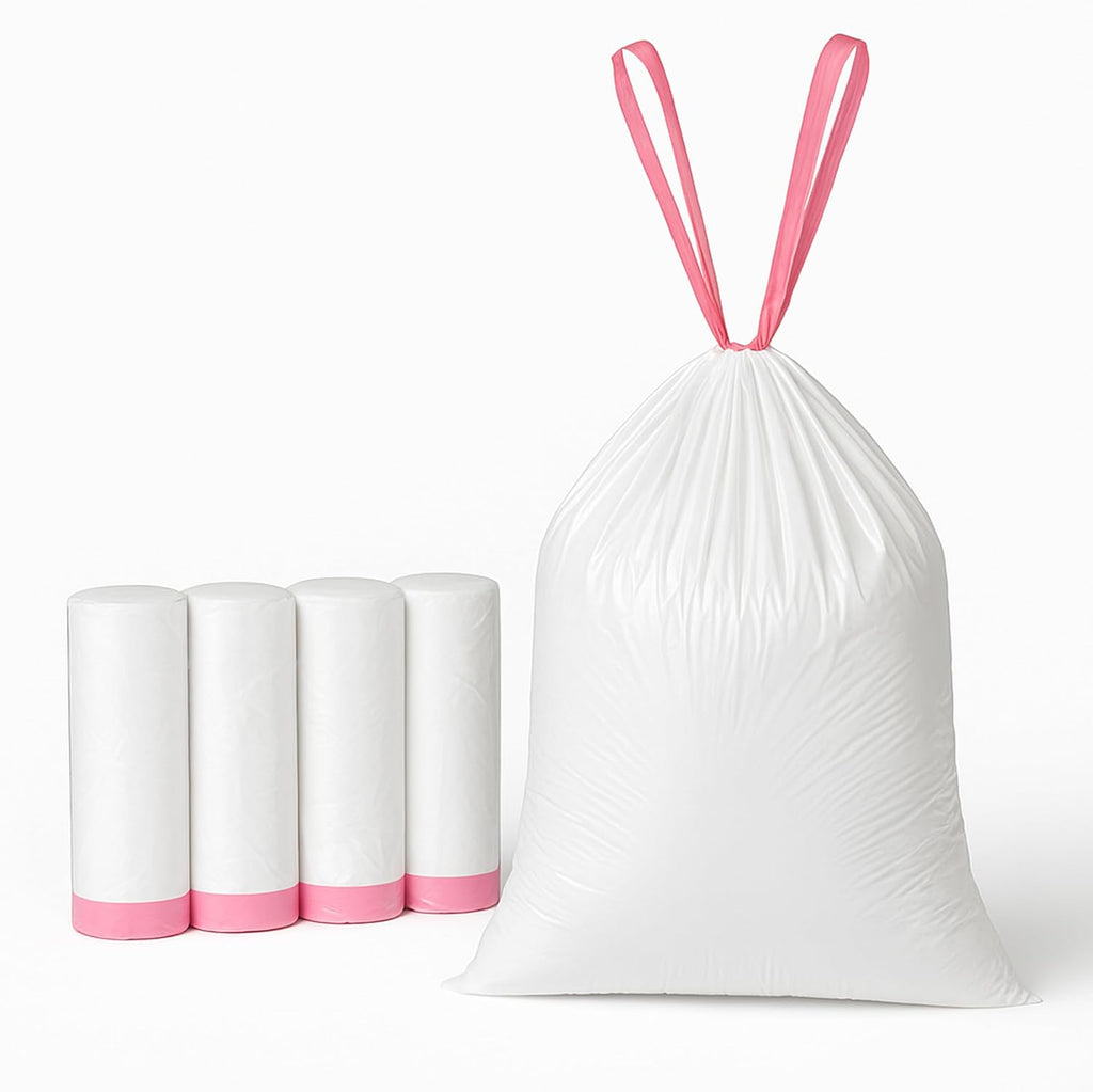 Regine Switzerland 13 Gallon Drawstring Trash Bags - Heavy-Duty, Leak-Proof & Odor-Free, 120 Count