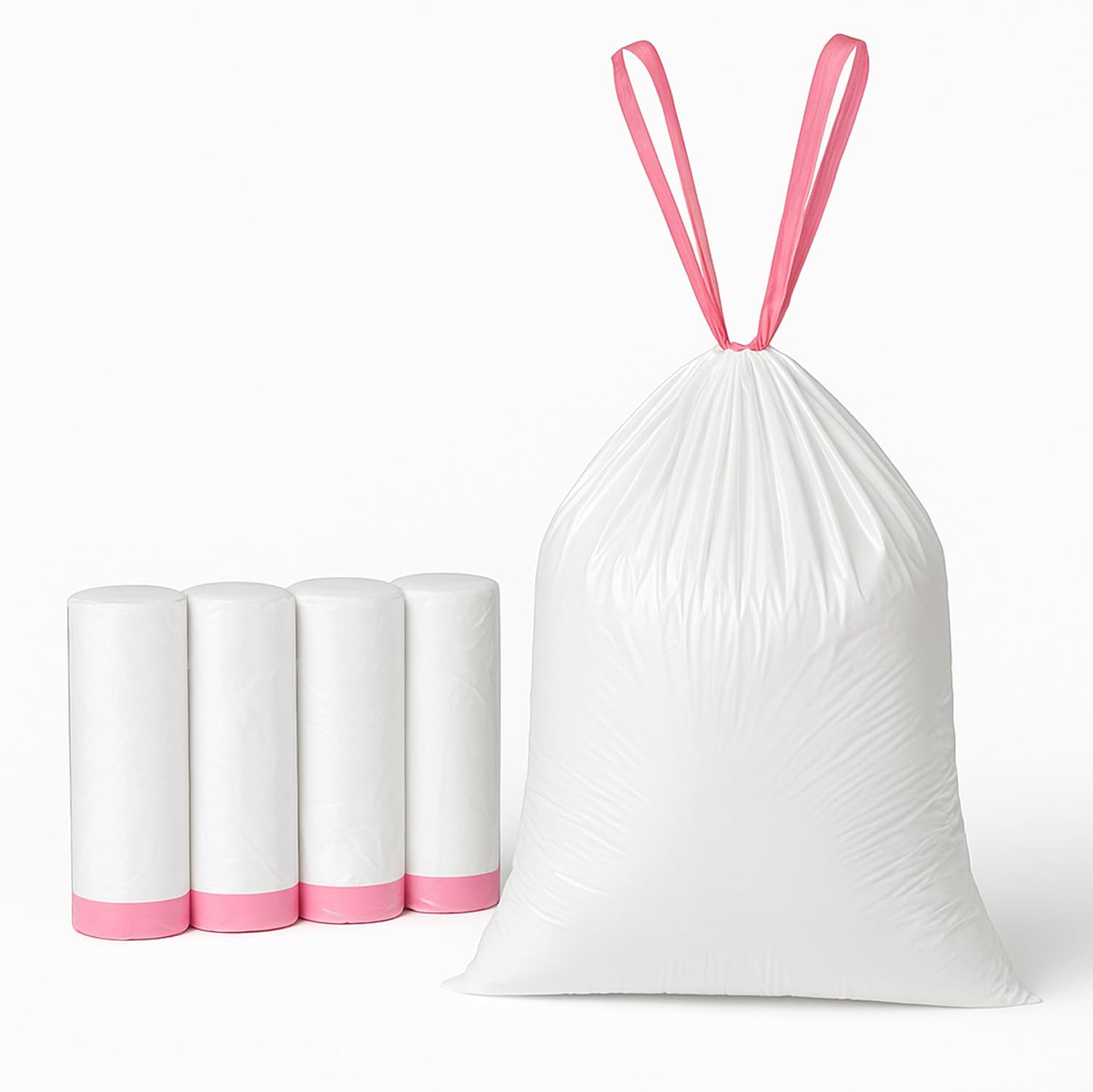 Regine Switzerland 13 Gallon Drawstring Trash Bags - Heavy-Duty, Leak-Proof & Odor-Free, 120 Count