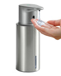 DODO MEKIA Automatic Liquid Soap Dispenser Touchless, 304 Stainless Steel Bottle Body &16.2oz/480ml Rechargeable, 3 Adjustable Liquid Levels, IPX7 Waterproof, for Kitchen Bathroom, Stainless Steel