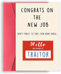 Asmallgf Congrats On New Job Card, Funny Coworker Leaving Gifts for Women Men, Goodbye Card, Going Away Gifts
