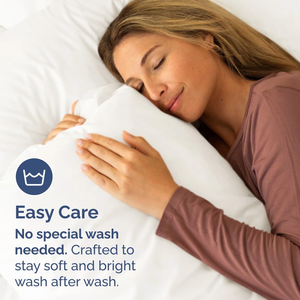 Queen Pillow Cases by [Brand Name] - Ultra Soft Hotel Quality Covers | Comfy, Wrinkle-Free & Fade Resistant - 4 Piece Set in Antique White