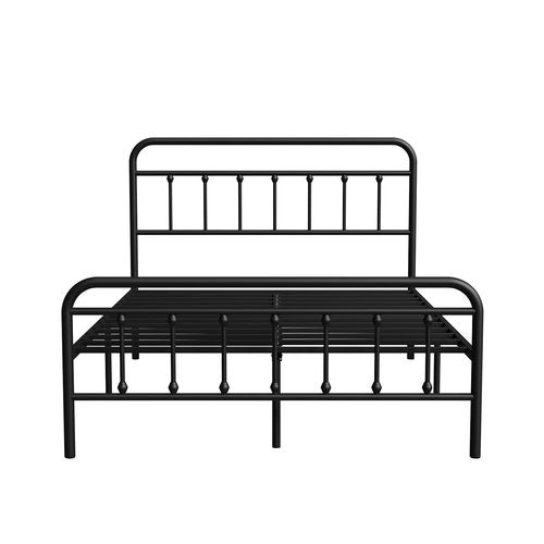 Novilla Metal Bed Frame Queen Size - Modern Minimalist Victorian Style with Headboard/Footboard, Heavy-Duty Steel Slats/Underbed Storage/No Box Spring Needed/Easy Assembly/Noise Free/Black
