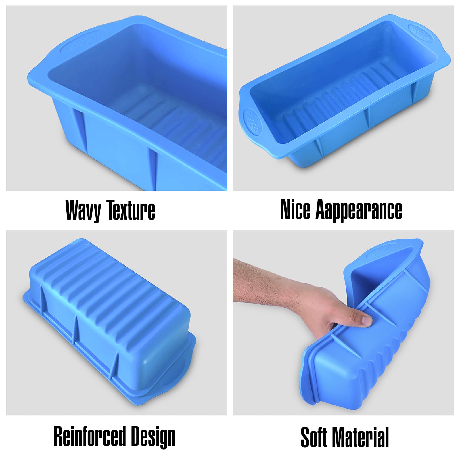 SILKORA - Large ice cube molds. Shape 2,5 Lbs Ice Bricks, 4Pcs Extra Large Ice molds with Lids for Stackings Ice Bath, Silicone Ice Cube Molds for Cold Plunge and Kitchen.