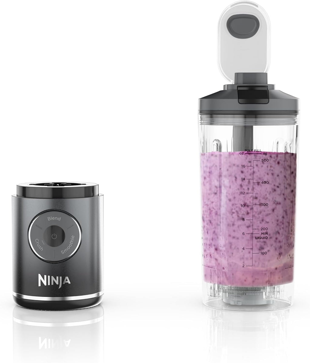 Ninja BC251GY Blast Max Cordless Blender - Smoothies & Ice Crushing | 22 oz. Twist & Go Vessel, Gray - Certified Refurbished