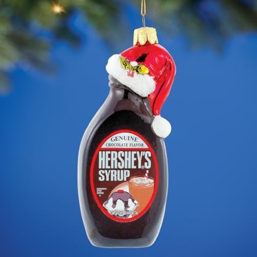 Hershey Kurt Adler Glass Hershey's Syrup Bottle Ornament, 5-Inch
